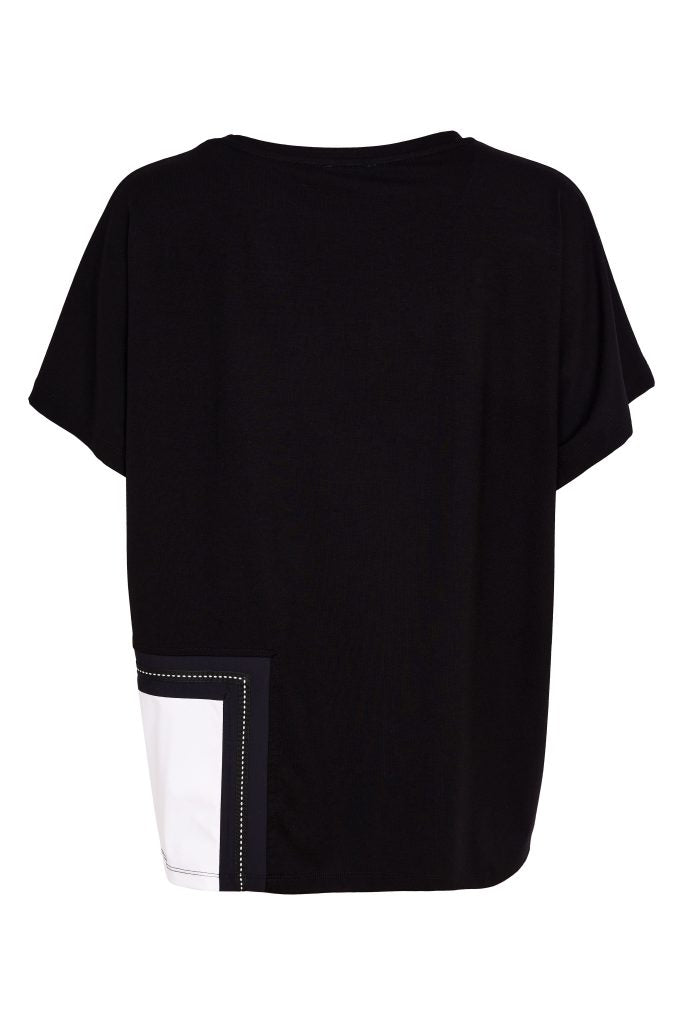 Naya Round Neck Top With Contrast Pocket And Stitch Detail Nas26188