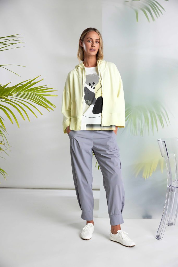 Naya Iconic Travel Fabric Cuff Trouser in Black, Taupe and Dove Grey  Nas26101