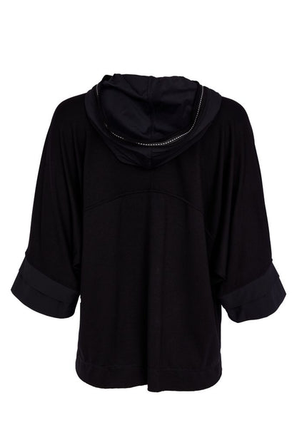 Naya Drawstring Hem Zip Jacket With Contrast stitching and Pocket Nas26196