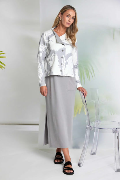 Naya  Graphic Print Button Through Top With Contrast Inner Collar Nas26201