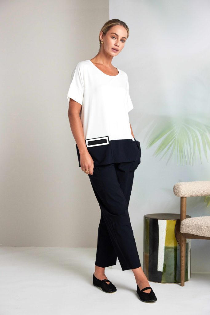 Naya Travel Fabric Straight leg trousers with patch pocket detail  Nas26109