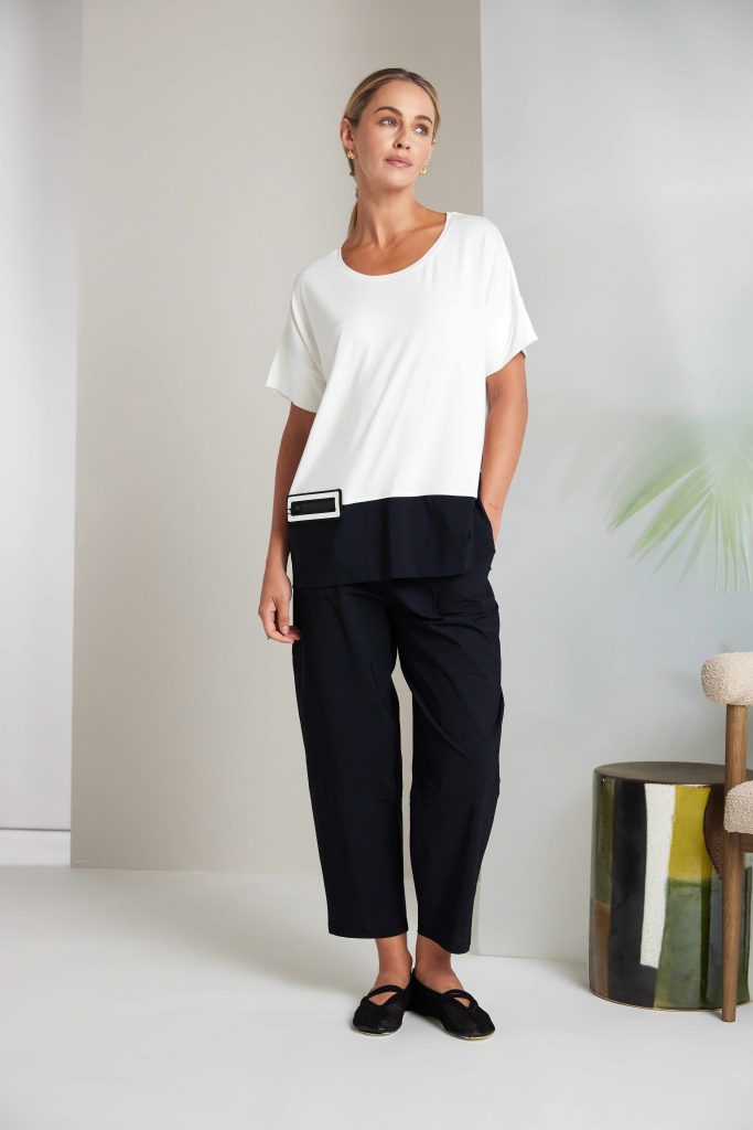 Naya Travel Fabric Straight leg trousers with patch pocket detail  Nas26109