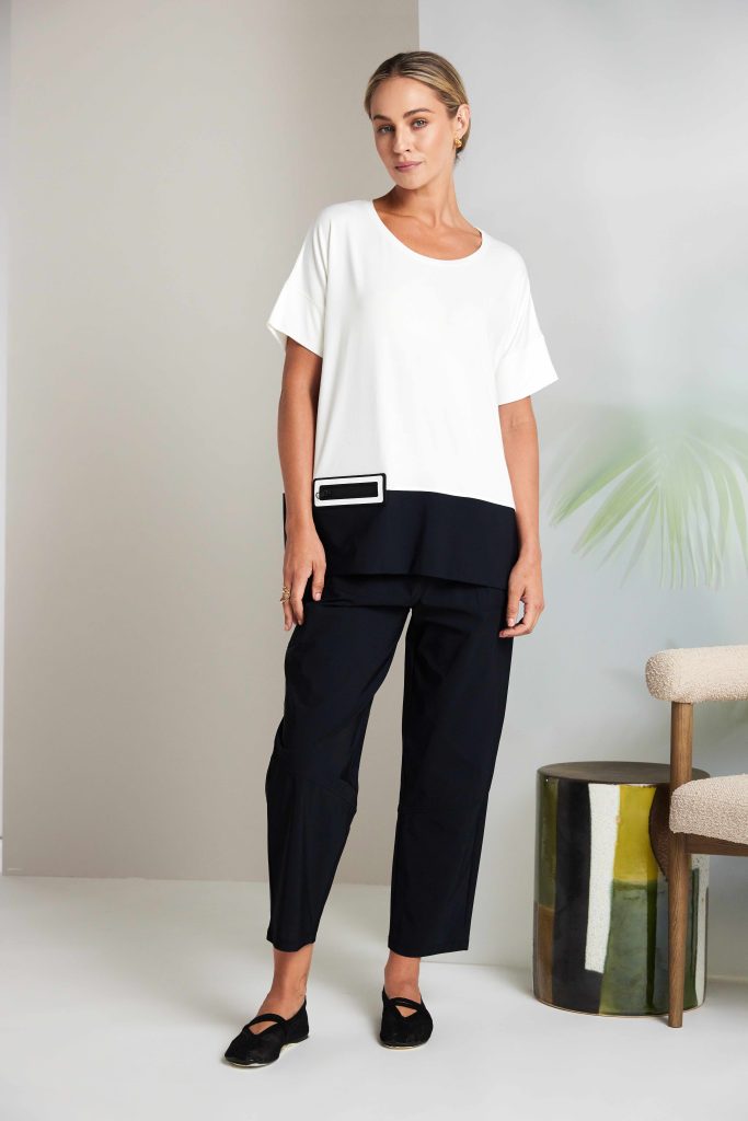 Naya Travel Fabric Straight leg trousers with patch pocket detail  Nas26109