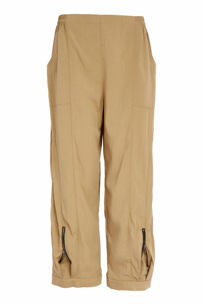 Naya Trousers with zip detail at cuff hem. Tan or Black  Nas26222