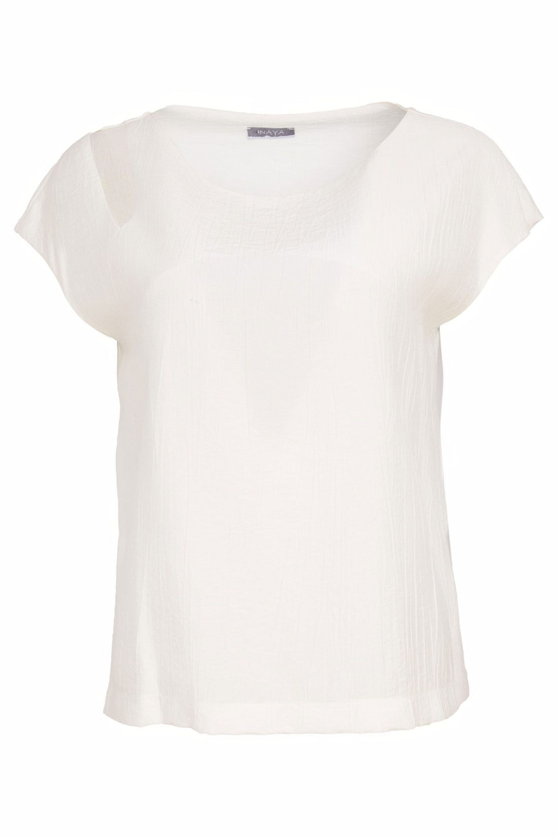 Naya Round Neck Waffle Top With Cut Out At Shoulder  Nas26244