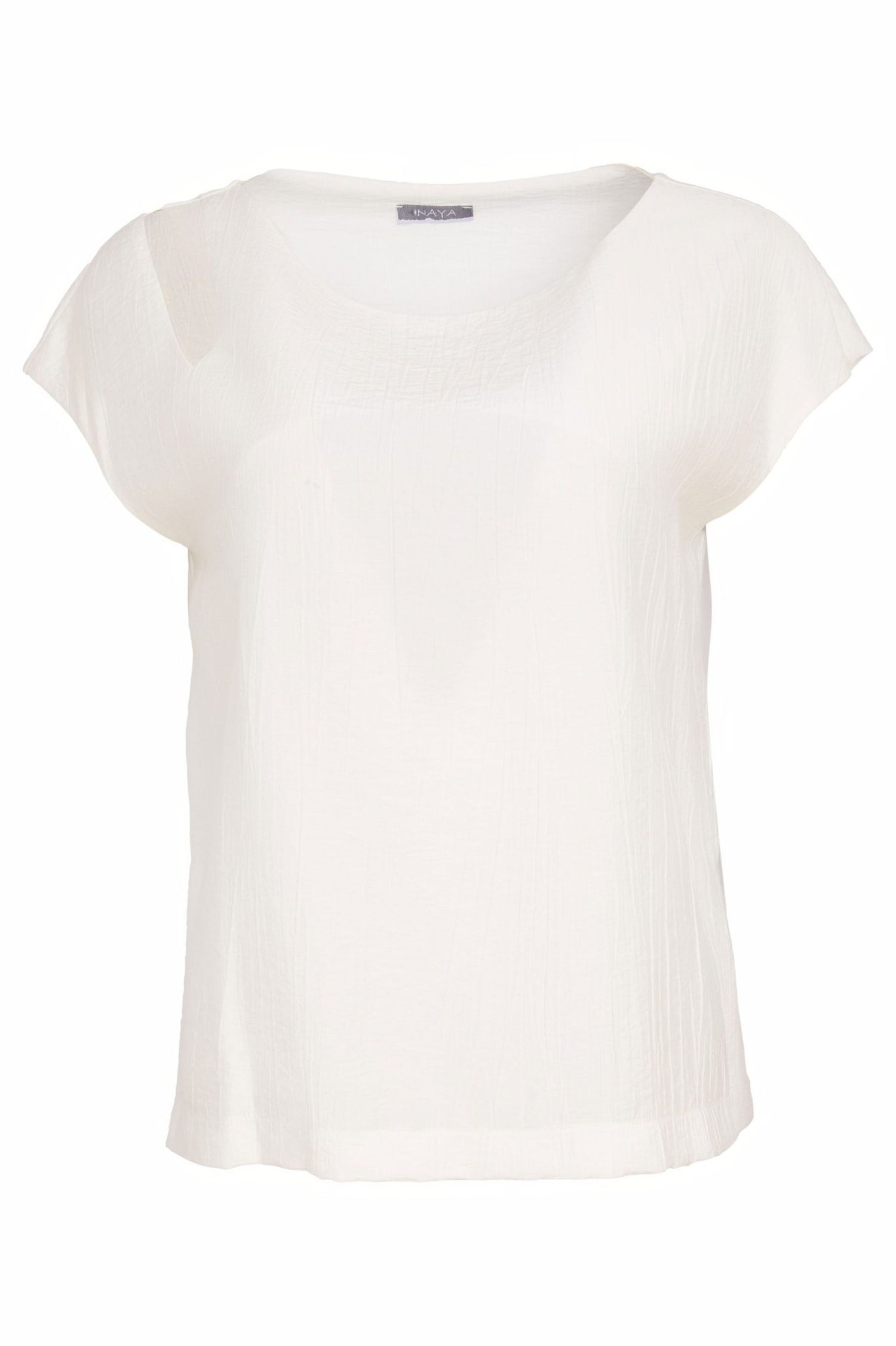 Naya Round Neck Waffle Top With Cut Out At Shoulder  Nas26244