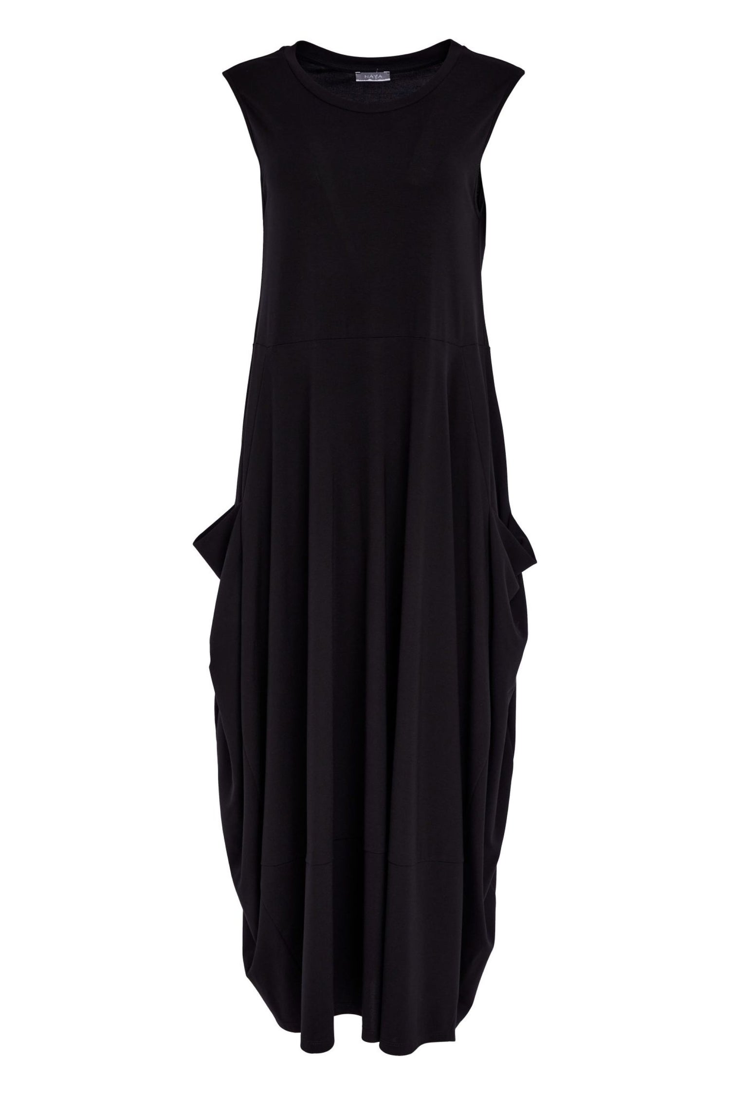 Naya Round Neck Sleeveless Dress With Side Pockets  Nas26291