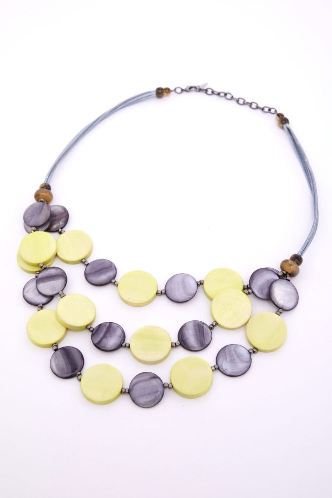 Naya Colour Disc Necklace With Stone Bead Nas26374