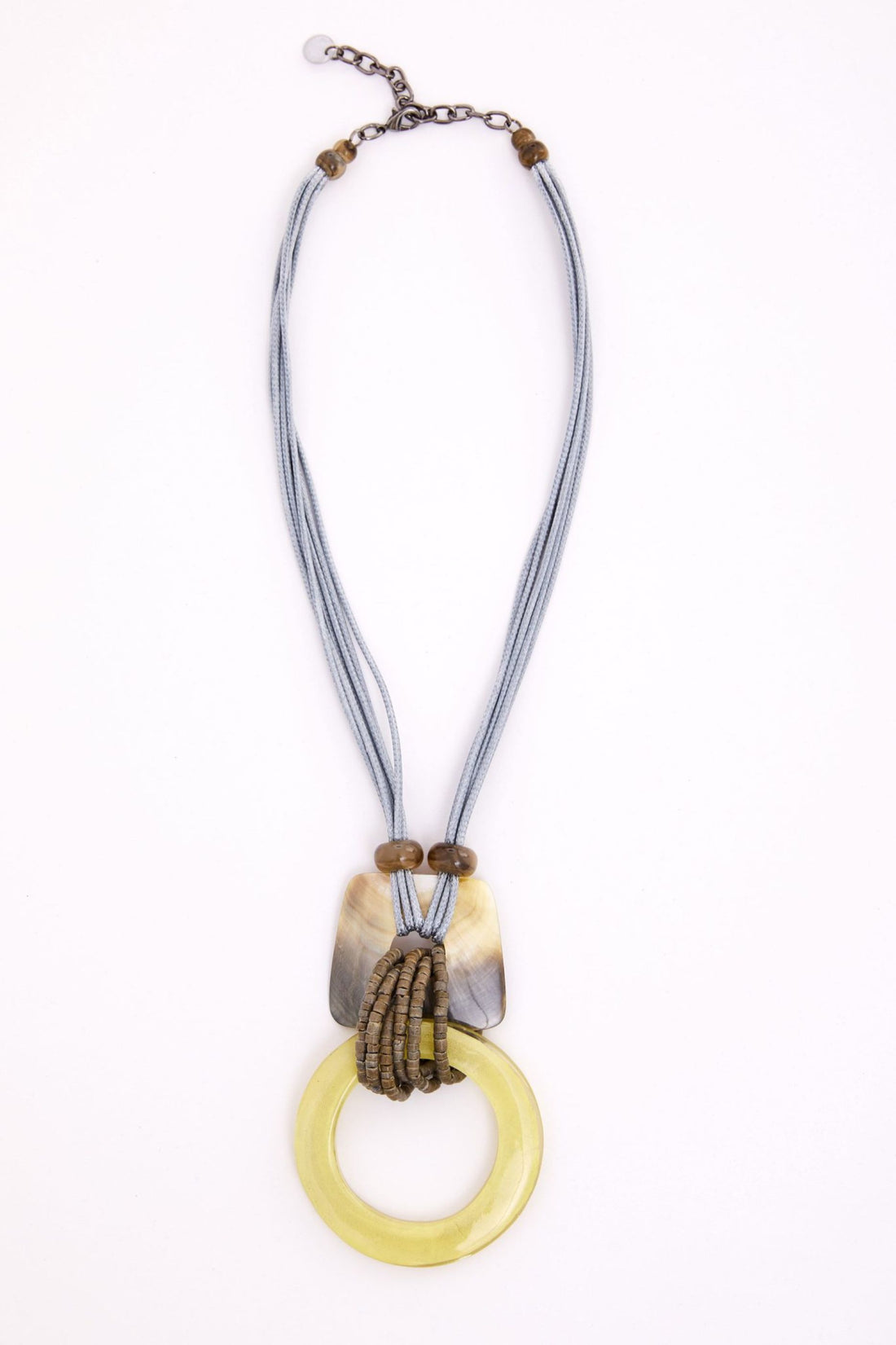 Naya Colour Loop Necklace With Square Shape Trim Nas26375