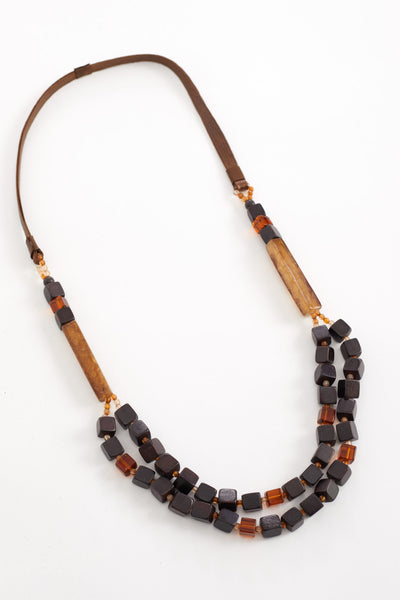 Naya Cube bead long necklace Naw23278