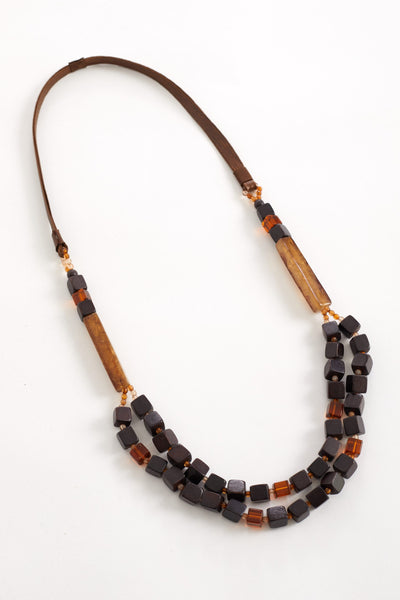 Naya Cube bead long necklace Naw23278