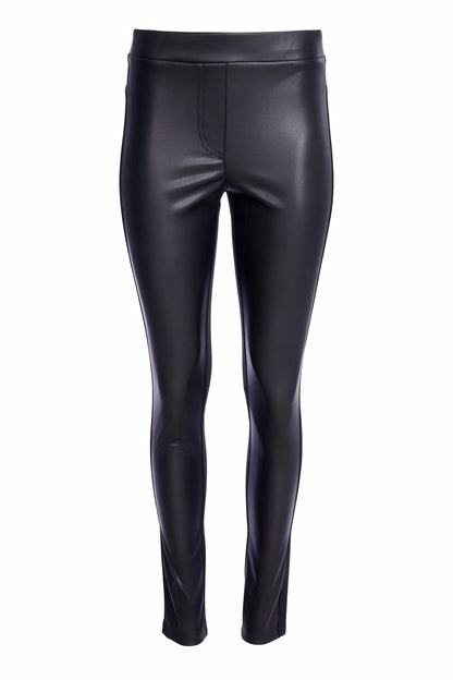 Naya Leatherette and Jersey Leggins Black  Naw25104