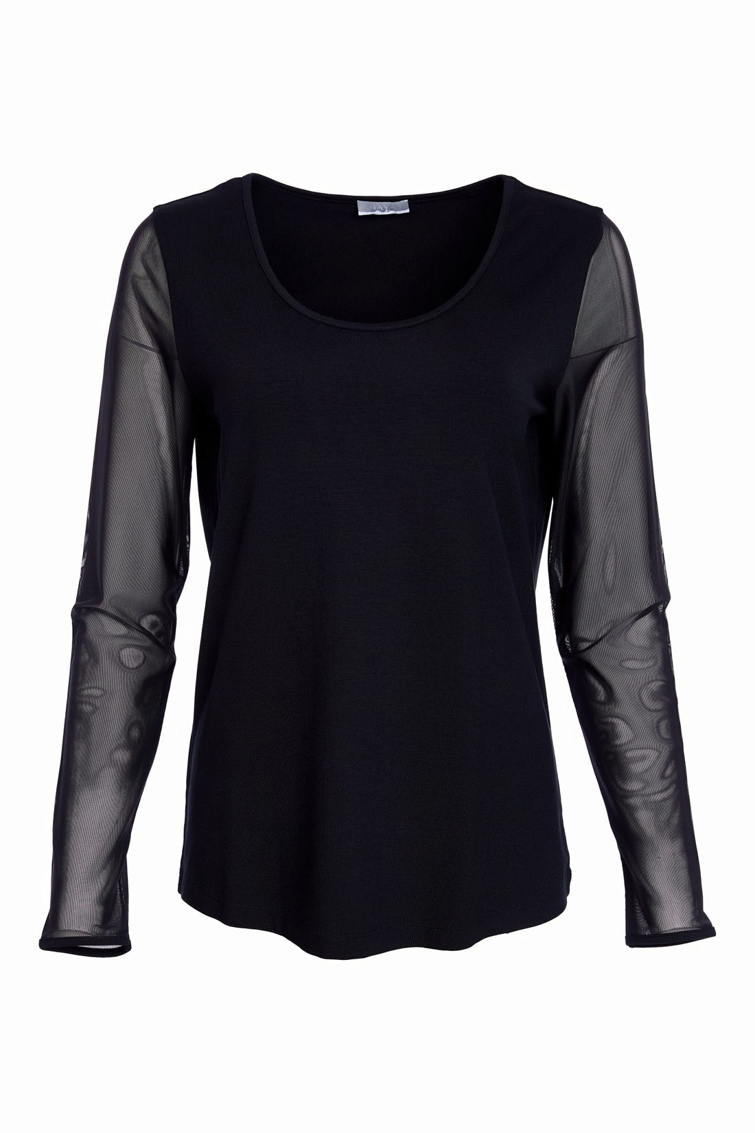 Naya Jersey Layering Top with Mesh Sleeve Naw25106