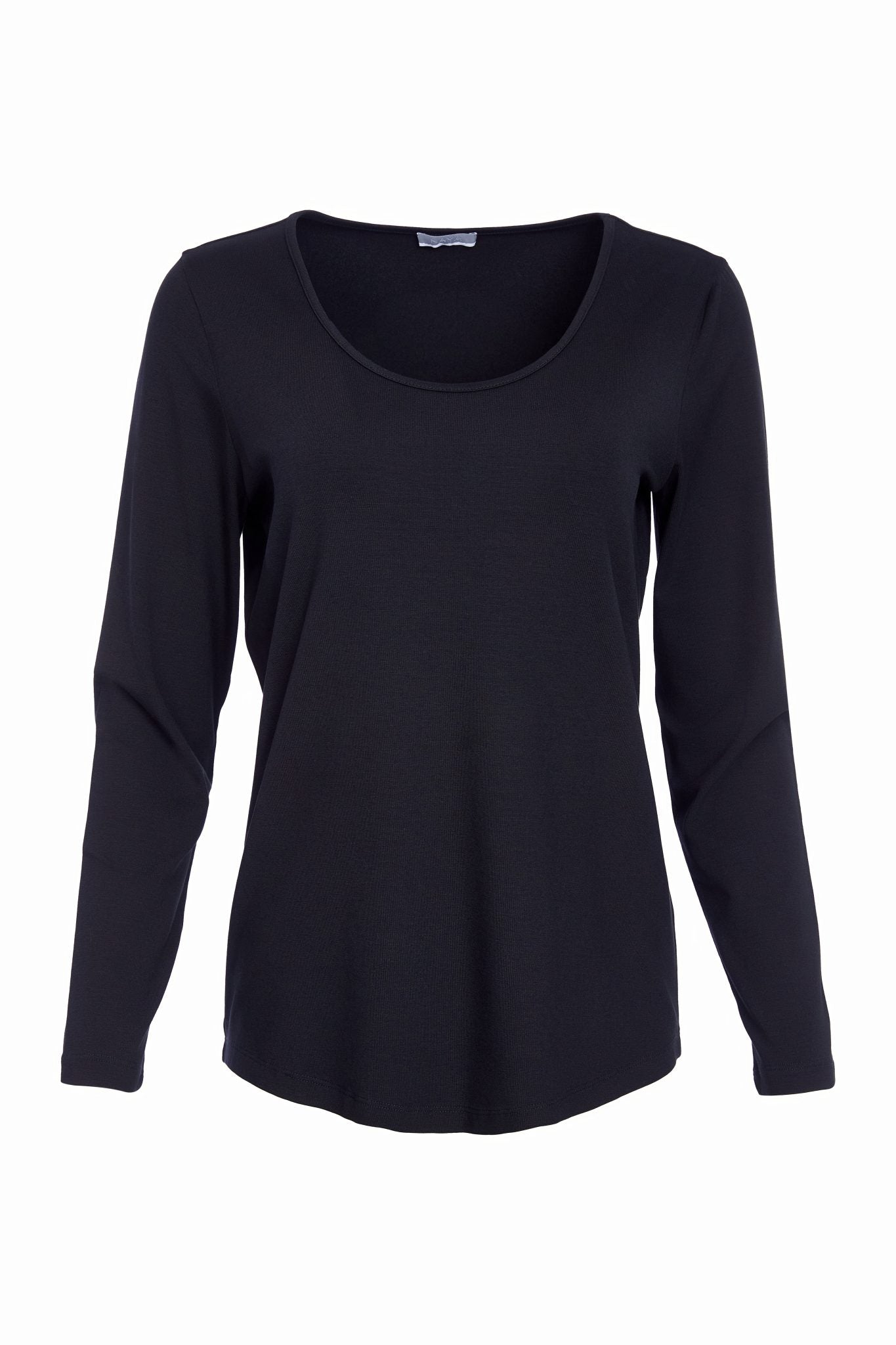 Naya long sleeve scoop neck jersey Top in black Naw25110