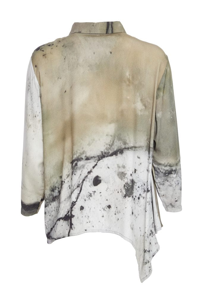Naya Abstract two tone print shirt with pocket detail Naw25165