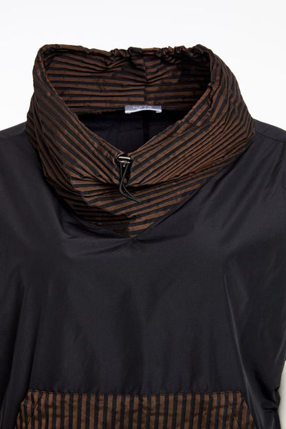 Naya Drawstring hem top with stripped pocket and collar Naw25190