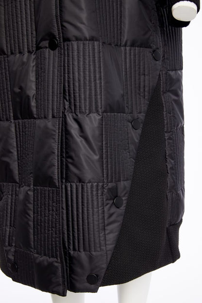 Naya Padded Hooded Coat with Ribbed panels and pocket detail Naw25201