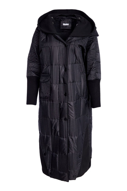 Naya Padded Hooded Coat with Ribbed panels and pocket detail Naw25201