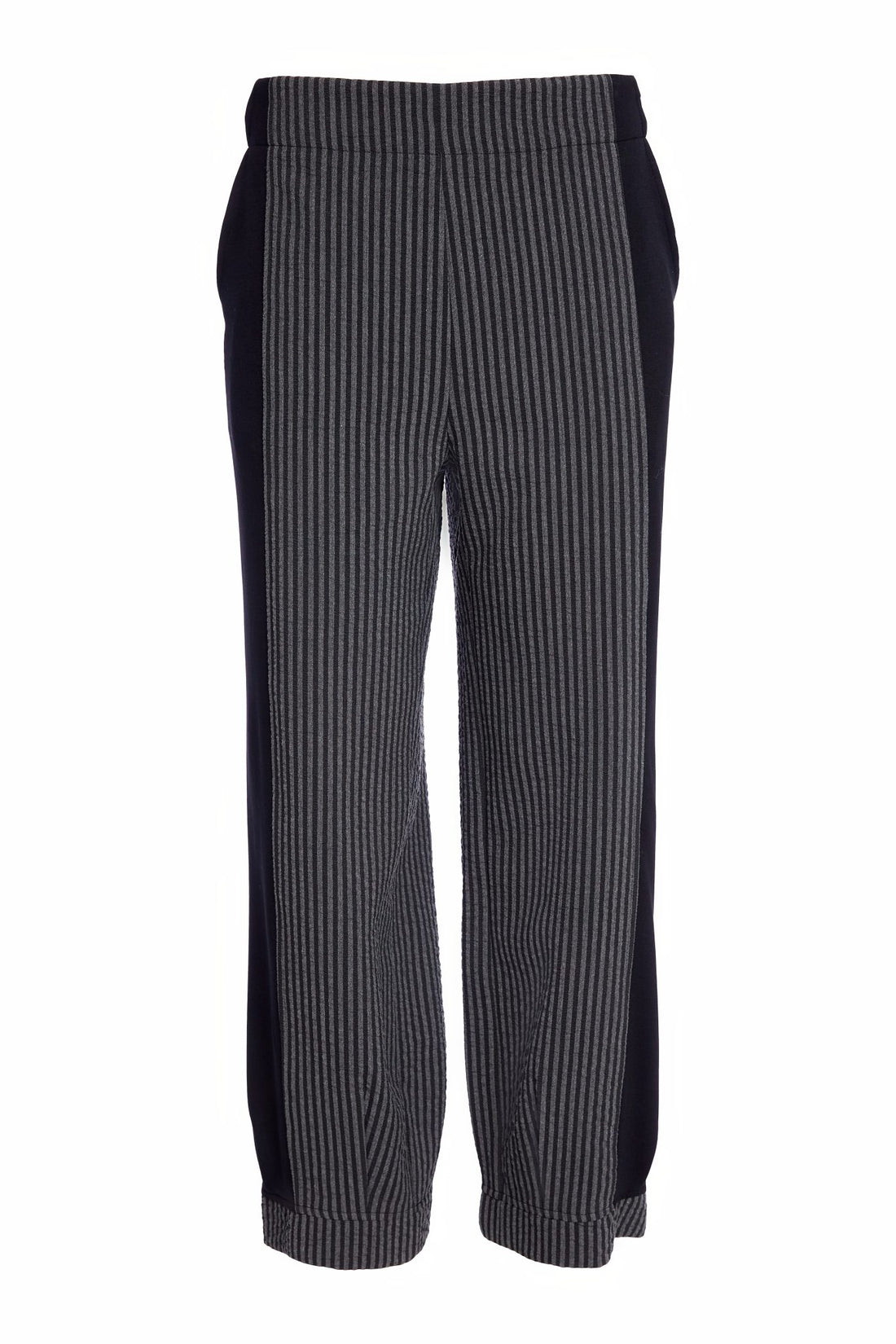 Naya Stripped trouser with contrast side panels and hem cuff Naw25219