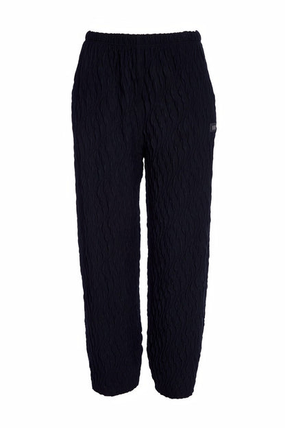 Naya Embossed knit soft pull up trouser  Black Naw25230