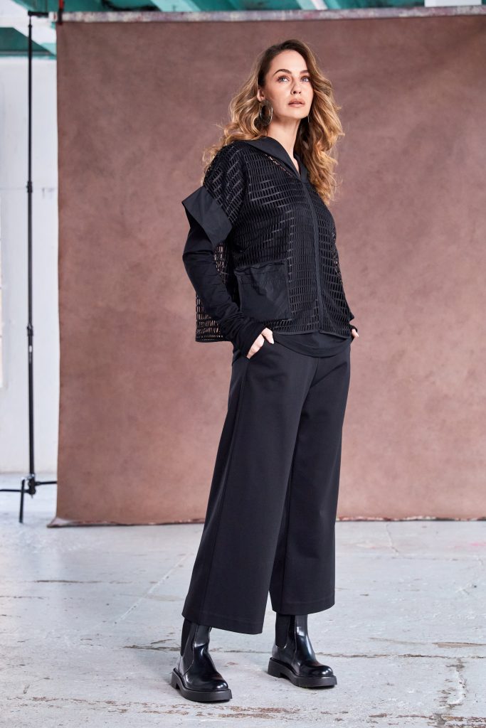 Naya crop wide leg trousers with stretch waistband and pockets Naw25257