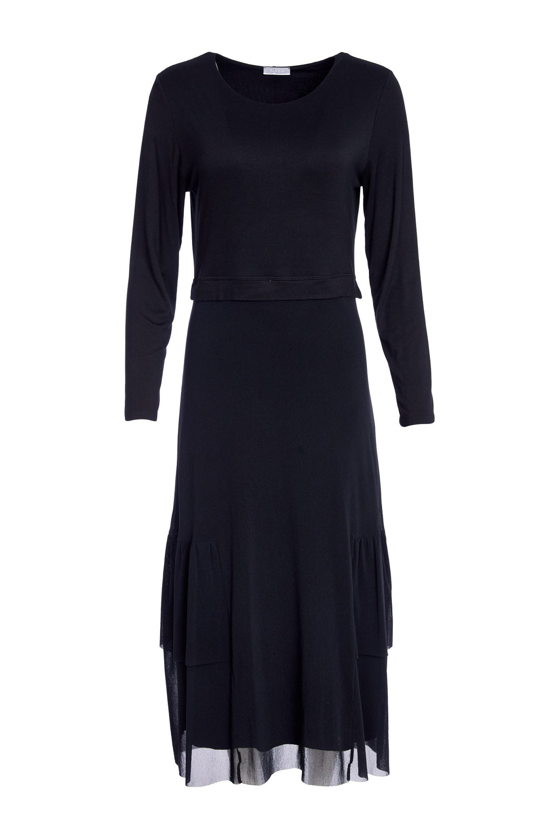 Naya Round neck dress with mesh skirt and frill hem panel  Naw25277