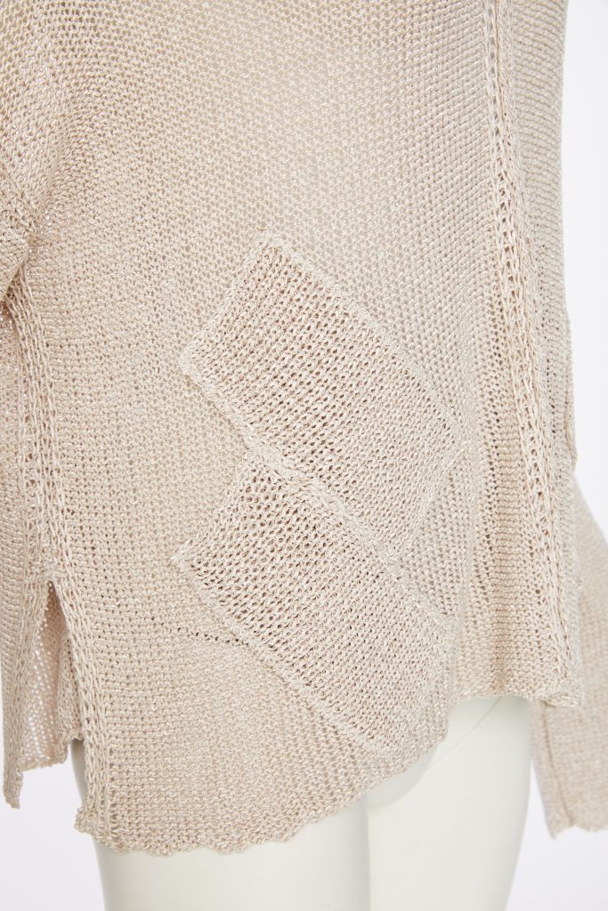 Naya loose weave V Neck Knit in Almond Naw25327