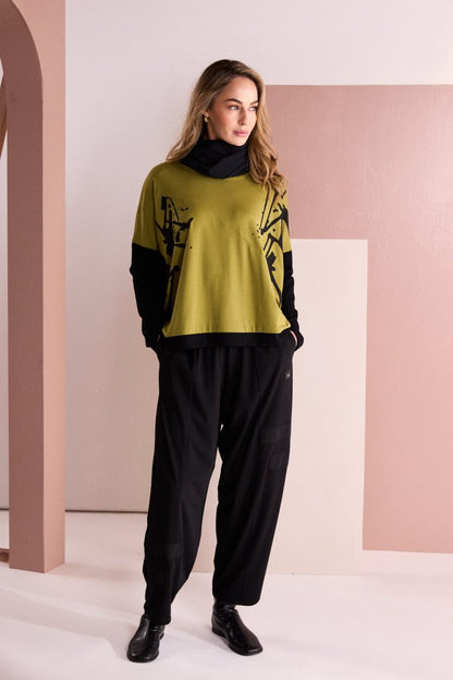Naya Pull Up Trouser With Layed On Bands Naw26246
