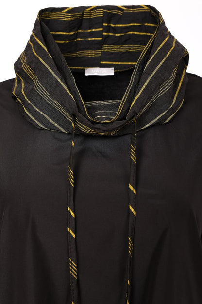 Naya Top With Stripe Drawstring Neck And Pocket Detail Naw26153