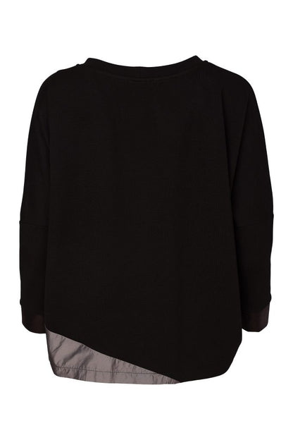 Naya Round neck top with Contrast metallic panels Naw26171