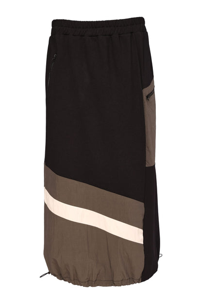 Naya Drawstring Hem Skirt With Colour Angled Panels At Hemline Naw26172