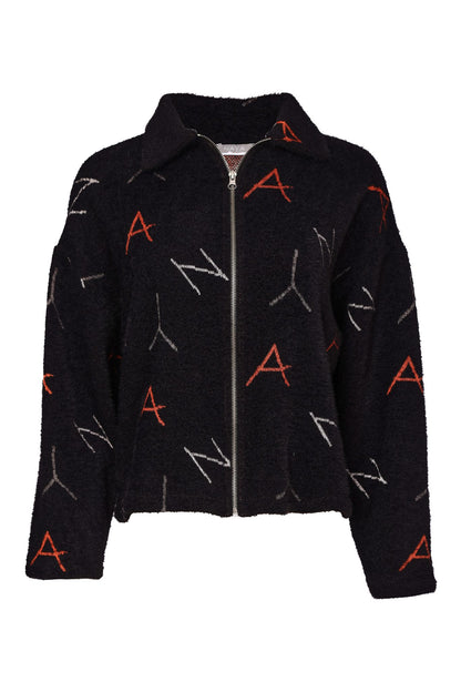 Naya Logo Knit Print Jaquard Jacket With Hood Naw26226