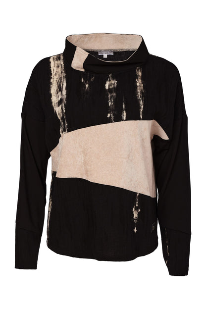 Naya High Neck Top With Cord Angle Section Naw26243