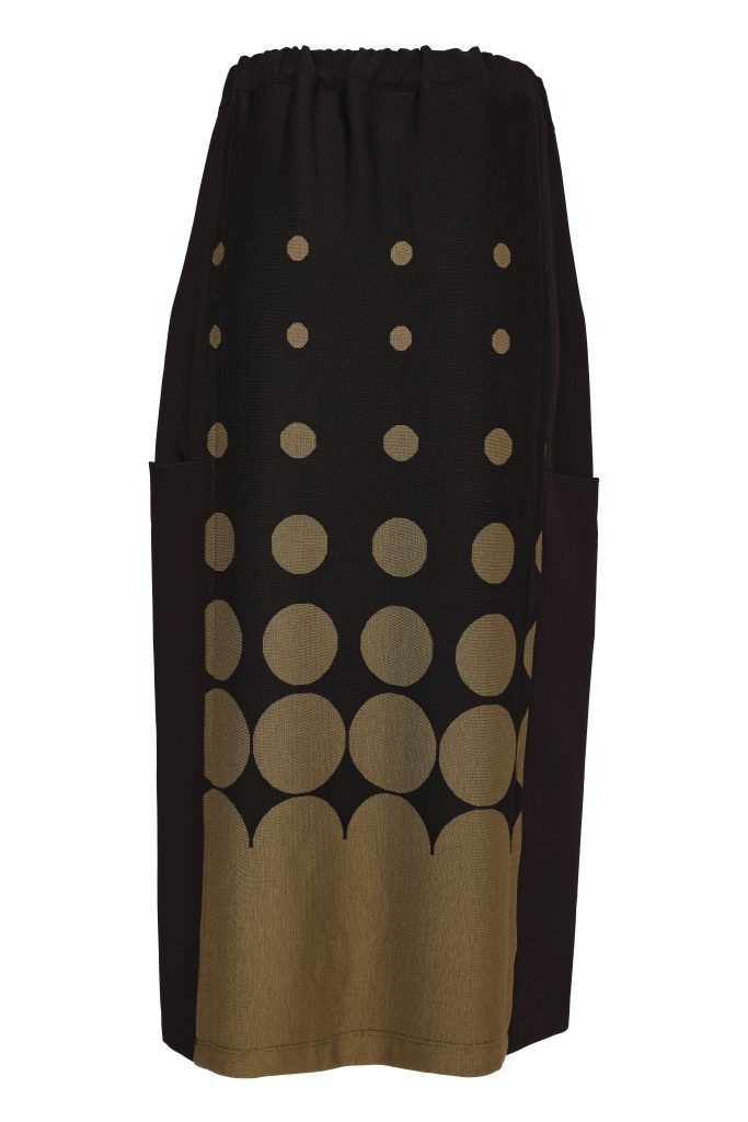 Naya Spot Border Print Pull Up Skirt with side pockets  Naw26266