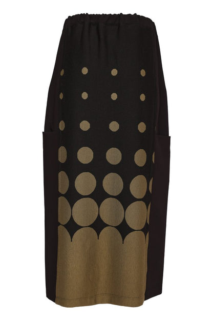 Naya Spot Border Print Pull Up Skirt with side pockets  Naw26266