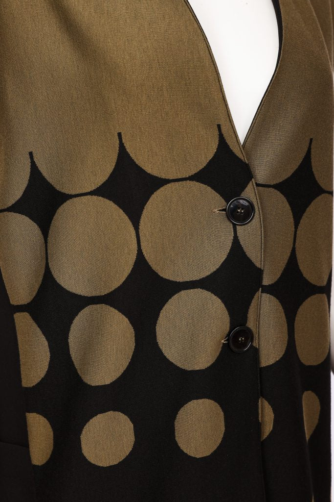 Naya Spot Border Print Long Line Waistcoat Naw26267