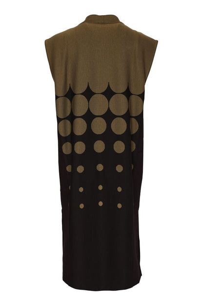 Naya Spot Border Print Long Line Waistcoat Naw26267