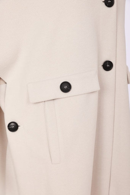 Naya High Neck Button Through Jacket With Pocket Flap Naw26293