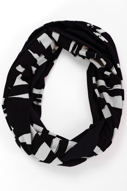 Naya Black and stone print snood Naw26318