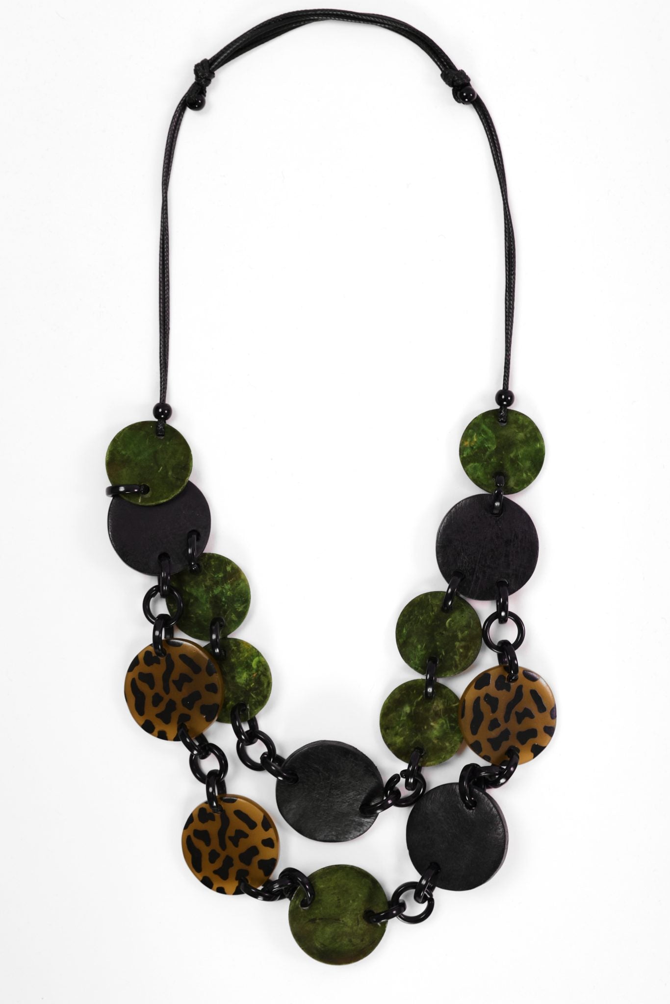 Naya Two Tone Mottled Disc Necklace Naw26333