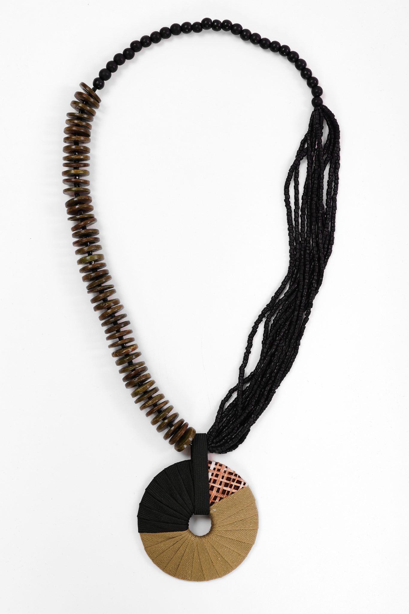 Naya Two Tone Necklace With Bead And Loop String Naw26335