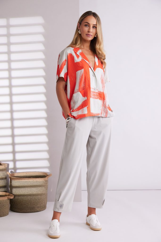 Naya Paintwork Print Jacket With Button Closing Npa26118