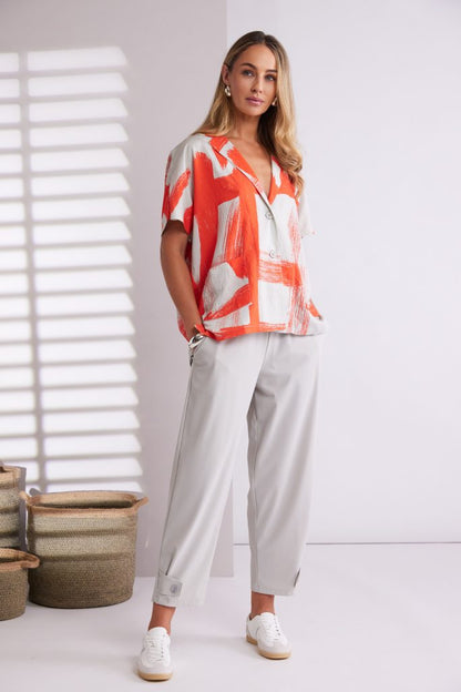 Naya Paintwork Print Jacket With Button Closing Npa26118