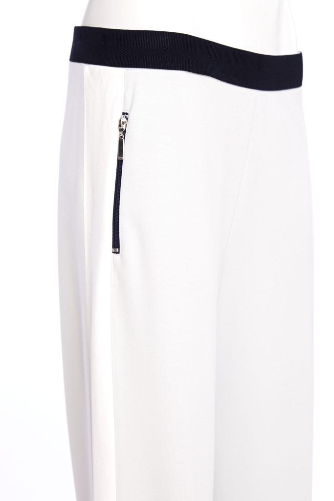 Naya Pull Up Trouser With Contrast Panel At Side Seam And Zip Pocket Npa26250