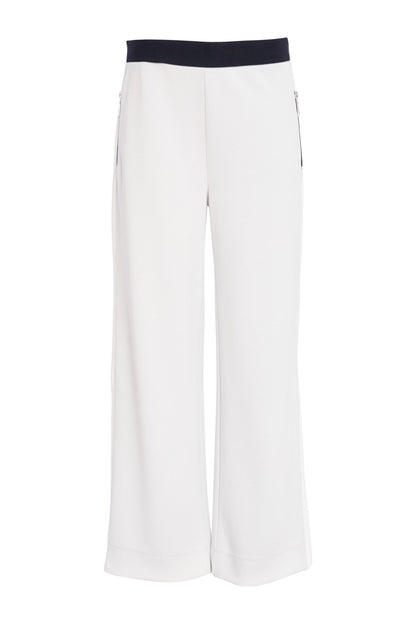 Naya Pull Up Trouser With Contrast Panel At Side Seam And Zip Pocket Npa26250