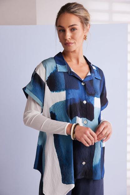 Naya Patchwork Print Shirt Npa26269