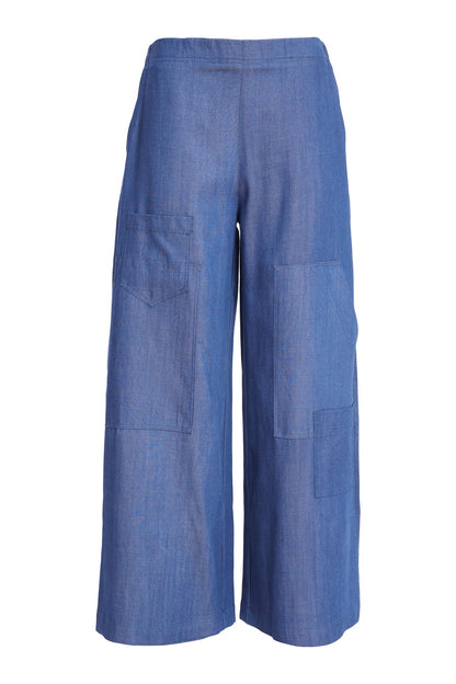 Naya Wide Leg Denim Look Trouser With Pockets Npa26272