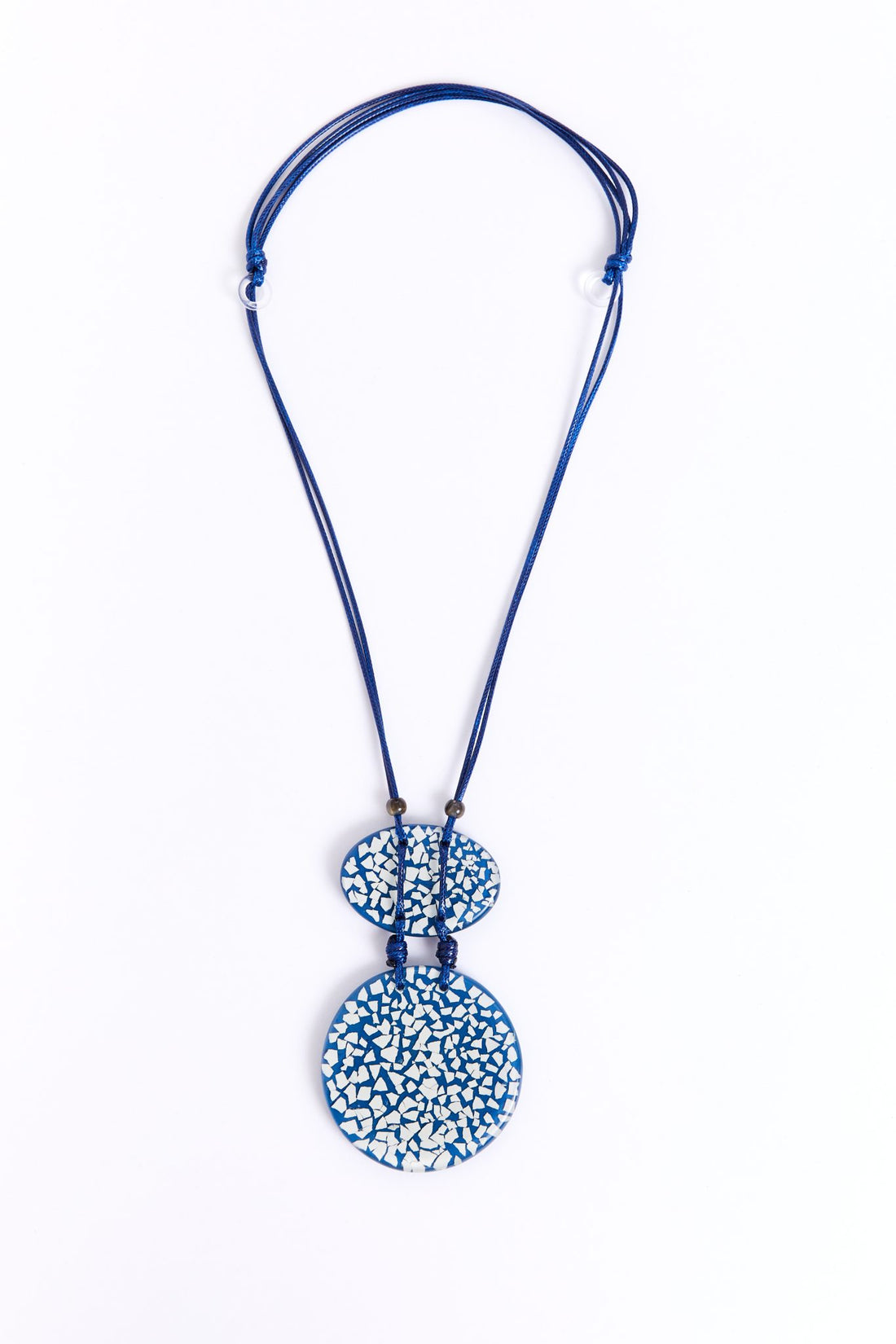 Naya Adjustable Mottle Print Disc Necklace Npa26349