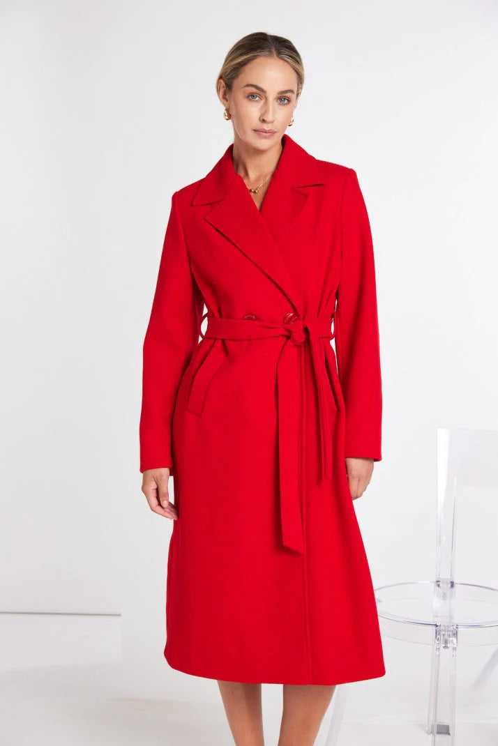 Kate Cooper Winter coat in Red – DBiggins - Main Image