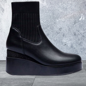 Lady Glory Wedge Boot with embellished heel detail
